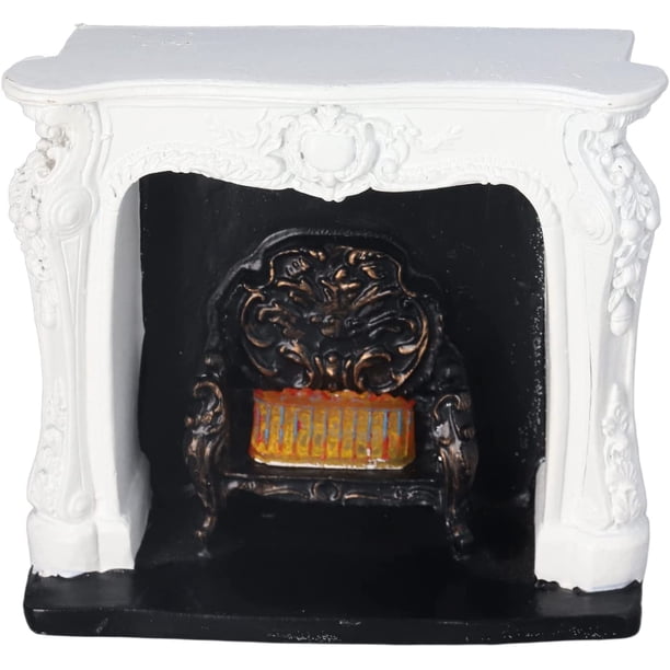 TOYANDONA Chimenea En Miniatura De Madera Para Casa De Muñecas – Decoración Artesanal A Escala 1:12, Accesorio Retro Para Salas De Muñecas