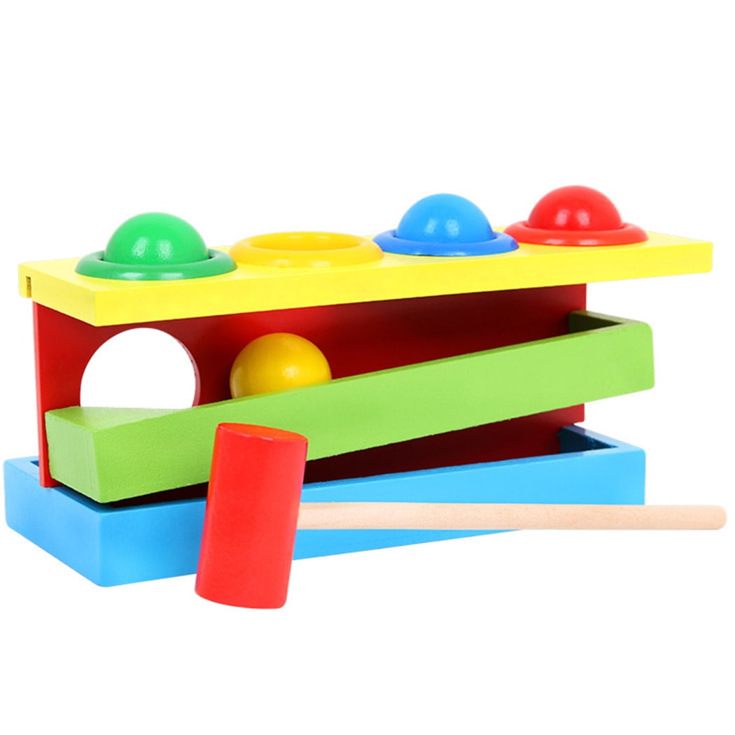 Bangcool Pound A Ball Toy Creative Wood Interactive Pounding Toy Educational Toy for Kid