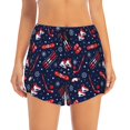 thumbnail image 2 of Balery Winter Sports Fun Pattern Pantalones cortos deportivos para mujer con forro y dos bolsillos, elásticos, para entrenamiento, gimnasio, yoga-Small, 2 of 7