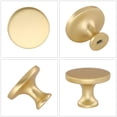 thumbnail image 3 of homdiy Gold Cabinet Knobs 25 Pack Round Solid Drawer Knobs Modern Dresser Knobs Kitchen Cabinet Hardware Knobs for Bathroom Cabinets, 3 of 6