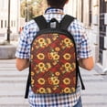 thumbnail image 5 of Uemuo Red Plaid Sunflower Printed Durable 17-inch Student Backpack - Lightweight, Waterproof, Adjustable Straps, Ideal for School, Work, Travel, 5 of 5