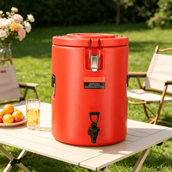 4.5 Gallon Stainless Steel Insulated Beverage Dispenser, Thermal Hot & Cold Drink Server with Spigot Handle, Food-grade, for Restaurant & Drink Shop