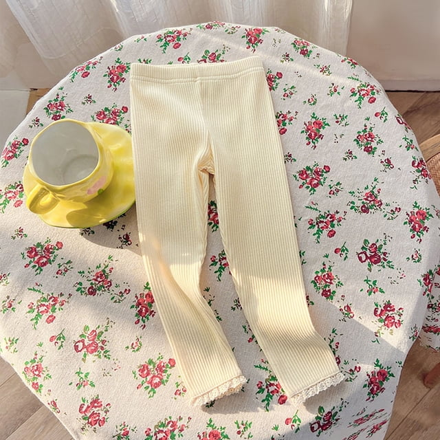 YUNAFFT Pantalon de Pyjama en Tricot Extensible pour Filles 1-9 Ans Taille Élastique Douce Décontracté Maison