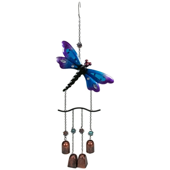 Northlight 24" Purple and Bronze Dragonfly Outdoor Garden Windchime