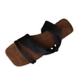 thumbnail image 2 of Xdegoge Flatform Sandals for Women Open Toe Twisted Cross Straps Slide Sandals Square Toe Flat Dressy Slippers Two Band Ruched Footwear, 2 of 9