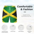thumbnail image 3 of Men's 2 in 1 Swim Trunks with Compression Liner Jamaica Flag Quick Dry Beach Shorts, 3 of 6