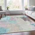 thumbnail image 5 of Dalyn Rugs Machine Washable Indoor/Outdoor Chantille Teal 3' x 5' Rug, 5 of 9