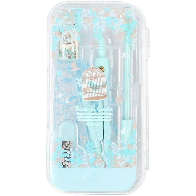 8 Pack Compass Set with Protractor Rulers Pencil for Math Geometry
