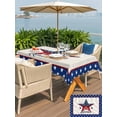 thumbnail image 6 of 60x102 Inch Outdoor Tablecloth with Umbrella Hole Zipper Rectangle Independence Day Rectangular Tablecloths Outside Waterproof 4th of July Patriotic Star Usa Flag Patio Table Cover for Picnic Party, 6 of 8