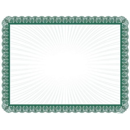 Great Papers! Green Value Certificates, 8.5"x 11", 100 Count (961036)