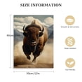 thumbnail image 2 of COMIO Brown Bison Running, Wildlife Artistic Wall Art, Framed Canvas Print, Wildlife Wall Hang, Wildlife Art Print, Brown Bison Wall Art, Watercolor, Canvas, 2 of 5