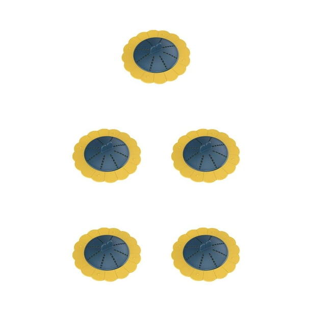 Matsuzay Cubierta de drenaje de piso de silicona Extraíble Desodorante Rotatorio Fregadero de cocina Colador Filtro de cabello Accesorios Azul Type2 NO2