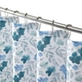 thumbnail image 5 of Mainstays 14 Piece Green and Blue Floral Scallop Shower Curtain Set – 72" x 72" Faux Linen Fabric, Waterproof PEVA Liner & Metal Hooks, Machine Washable, 5 of 9