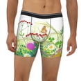 thumbnail image 2 of Rateoe Plants and Insects Print Men’s Underwear Boxer Briefs Soft Comfortable Underwear Boxer Briefs, Long Leg Briefs,Anti-chafing Boxer Briefs, 2 of 7