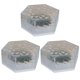 thumbnail image 1 of Paquete de 3 luces de cubo de hielo al aire libre solar, decoración de jardín al aire libre, para patio porche paisaje césped, 1 of 5
