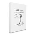 thumbnail image 2 of Stupell Will Chew Everything You Love Funny Dog Animals & Insects Painting Gallery Wrapped Canvas Print Wall Art, 2 of 5