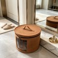 thumbnail image 6 of Round Hat Boxes with Lidssoft Large Hat Storage Box with Handle Transparent Window and Zip, Foldable Travel Hats Boxes Storage for Storing Clothes, Toys, 6 of 6