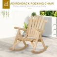 thumbnail image 6 of imerelez Outdoor Wooden Rocking Chair, Single-Person Rustic Adirondack Rocker with Slatted Seat, High Backrest, Armrests for Patio, Garden and Porch, Natural, 6 of 10