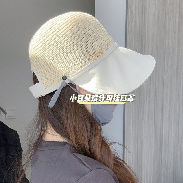 LinYooLi The New Foldable Solar Hat Female Sunscreen Summer Version Of The Versatile Bow Hood, Big Hat, Fisherman Hat