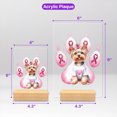 thumbnail image 5 of Faith Love Hope Yorkshire Terrier Breast Cancer Awareness Survivor Acrylic Plaque Sign Ashwood Base Yorkie Dog Lover Gifts Home Desk Decor - 02017, 5 of 5
