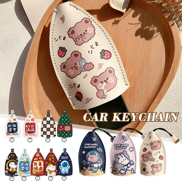 Cartoon Animals Key Bag PU Leather Dog Key Wallets Housekeepers Car Key  Holder Door Key Case Cute Keychain Pouch