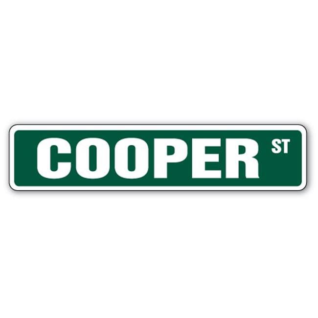 Indoor/Outdoor COOPER Street Sign Childrens Name Room Decal 