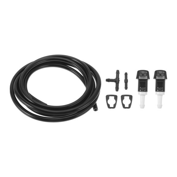 Unique Bargains Windshield Washer Nozzle Kit for Dodge Charger 2006-2010No.68024312AB with Gaskets T Hose Connector,Straight Hose Connector Fluid Hose