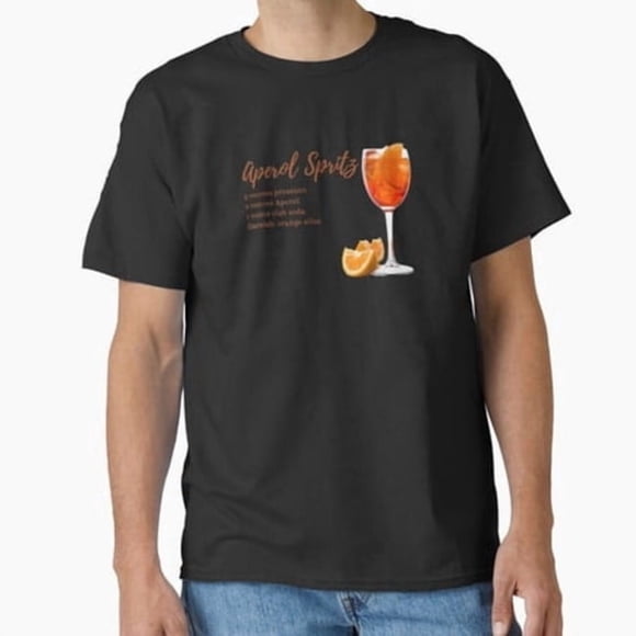 Aperol Spritz Refreshing Italian Cocktail Alcohol Beverage Art Unisex T-Shirt, sizes up to 3XL