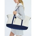 thumbnail image 3 of Free Assembly Women's Canvas Boat Tote, Natural, 3 of 6