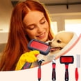 thumbnail image 6 of 4 Pieces Pet Grooming Kit with Dematting Combs, Slicker Brush, and Steel Comb for Tangle and Hair Removal on Dogs and Cats, 6 of 6
