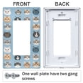 thumbnail image 3 of Yayeee Rocker Switch Wall Plate 1-Gang 4.6"x2.9" Home Decorative Outlet Cover, Vibrant Cute Cat, 3 of 6