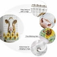 thumbnail image 6 of Shower Curtain Sunflower Cow Bathroom Curtains with Hooks, Waterproof Fabric Grey Buffalo Plaid Farm Animal Bath Shower Curtains Set for Bathroom Bathtubs Decor 72x72 Inch, 6 of 8