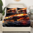 thumbnail image 2 of YST Draps de Lit Sport Extrême Vitesse Coureur Drap-Housse Format Simple, Jeux de Course Ensemble de Lit Gamer Literie Voiture de Sport Cool Housse de Lit Flamme de Feu Déco de Chambre Enfants Garçons, Doux 2 Pcs, 2 of 4