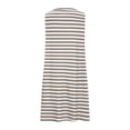 thumbnail image 6 of NXMZXB Summer Dresses for Women 2025 Loose Fit Casual Striped Sundresses Beach Cover Ups Sleeveless Crewneck Tshirt Swing Dress with Pockets Khaki M, 6 of 7