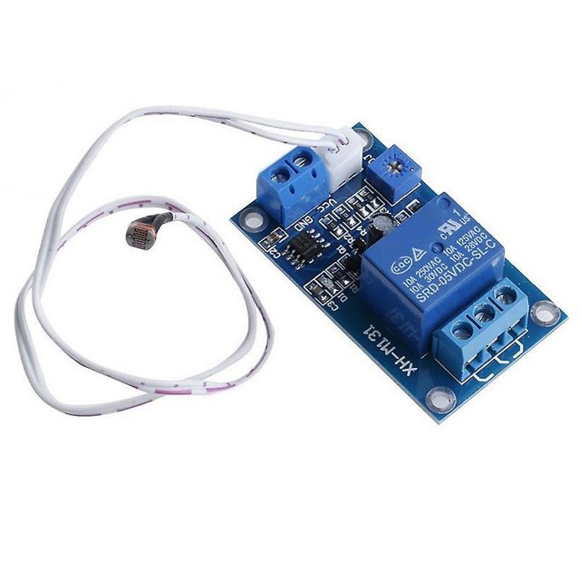 Módulo de relé de fotorresistencia con interruptor de control de luz de 12 V, sensor de detección XH-M131 azul