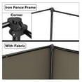thumbnail image 3 of Outdoor Fence Fencing Kit 5'x12' with Poles and Rails Ground Spikes Privacy Fence for Dog Yard Pool Garden Safety Chicken Fence Temporary Painted Iron Pole Brown, INFEMF16E05, 3 of 8
