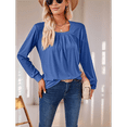 thumbnail image 2 of Womens Long Sleeve Tunic Tops Fancy Blue S as shown in the picture, 2 of 6