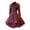 E-Wine, variant on Kcodviy Women's Dress Retro Style Cute Gothic Clothes for Teen Solid Color Trumpet Sleeve Gothic Clothes for Women Long Princess Dress