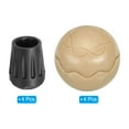 thumbnail image 3 of Unique Bargains 0.55'(14mm) Chair Feet Replacement Plastic Camping Chair Leg Tips Cap Protector Beige 4 Pack, 3 of 7