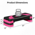 thumbnail image 4 of ZenSports 30'' Adjustable Workout Aerobic Step Platform W/4 Risers 4’’ 6’’ 8’’, Non-Slip Surface, Pink, 4 of 10