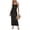01-Black, variant on Women's Swimsuit Cover Up Crochet Knit Maxi Dress Spaghetti Strap Summer Beach Casual Dress