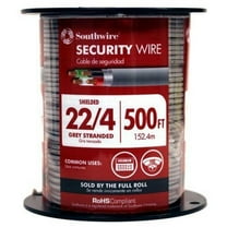 Southwire 57572444 500 ft. 22 Gauge 4 Wire Security Wire Cable, Grey