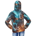 thumbnail image 4 of Xecao Blue Dragon And White Tiger Print Fishing Shirts for teenager Long Sleeve UV Sun Protection Hoodie with Zipper Outdoor Hiking Shirts-Large, 4 of 7