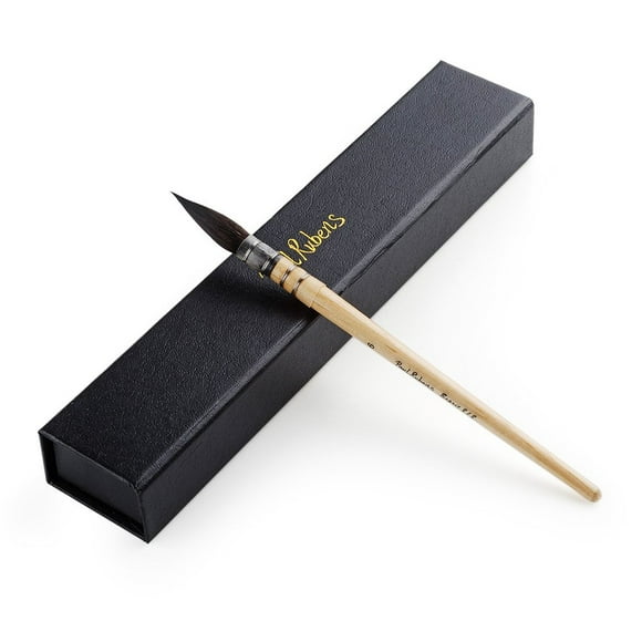 Paul Rubens Professional Watercolor Paint Brush, Size 6 Wash/Mop Round Squirrel Hair Paint Brush for Art Painting, Fine Detailing, Watercolor, Acrylic, Gouache, Oil