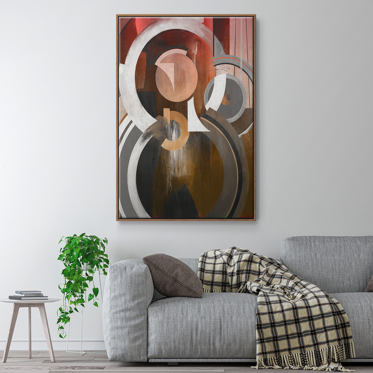Focal Framed Premium Gallery Wrapped Canvas - Ready to Hang - 25 x 37 - Walnut Floating Frame