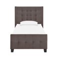 thumbnail image 1 of Twin Modern Wing Bed in Mink Brown, 1 of 2