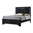 thumbnail image 2 of 4pc Transitional Queen Bedroom Set Home Upholstered Button Tufted Headboard Bed Hardwood Furniture Set, 2 of 4