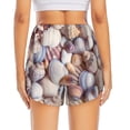 thumbnail image 2 of Lsque Sea Shells Printed Women's Running Shorts with Liner Pockets,Elastic Quick Dry Workout Athletic Gym Yoga Shorts,Womens High Waist Shorts-X-Large, 2 of 9