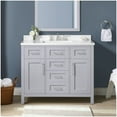 thumbnail image 4 of Ove Decors Tahoe III 42 in W x 21 in D Pure White Single Sink Bathroom Vanity with Engineered Marble Countertop and Mirror, 4 of 7