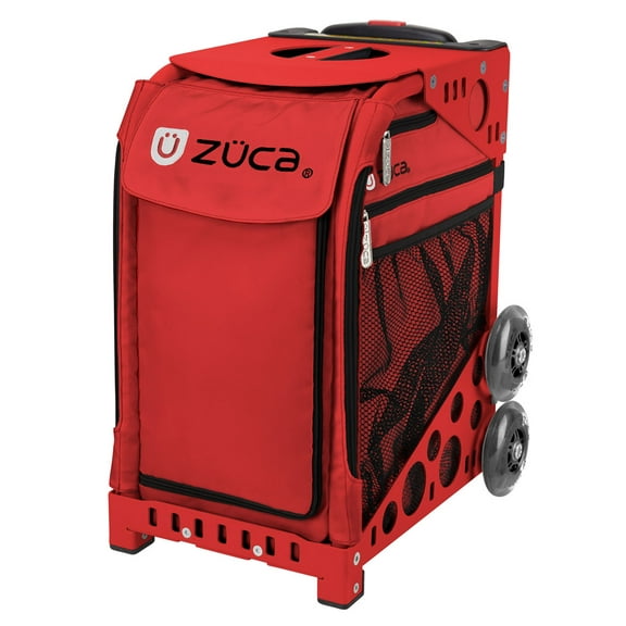Zuca 18" Sport Bag - Chili with Flashing Wheels (Red Frame)